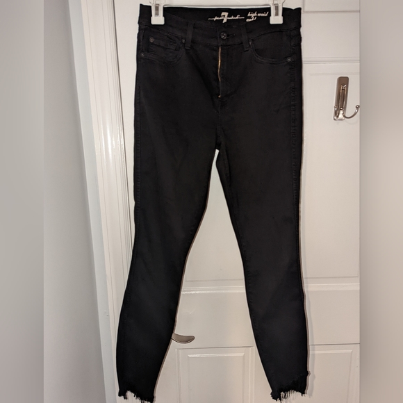 Seven7 frayed bottom skinny jeans - Picture 2 of 6